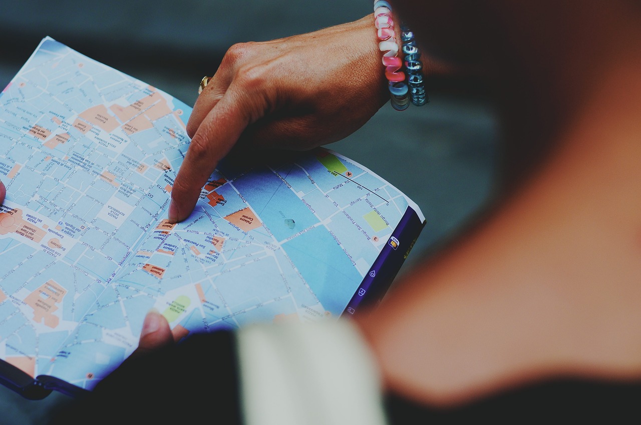 World map showing travel destinations